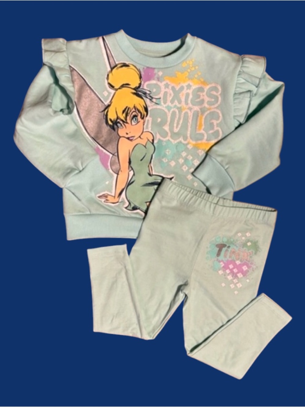DISNEY TINKER BELL 2Pc WarmUp SIZE 3T - Picture 2 of 9